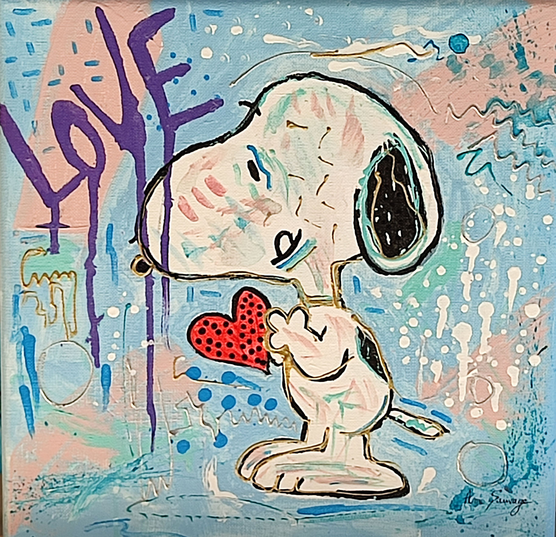 tableau Snoopy pop art